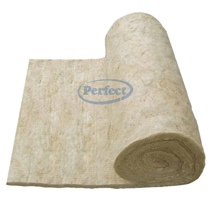 thermal insulation Rock Wool Insulation Roll for Sound Absorbing Basalt Rock Wool Fiber Blanket Roll