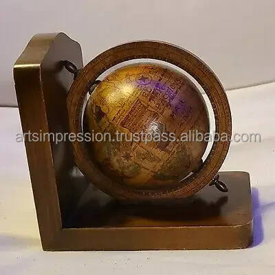 Brass table top Globe beautiful Quality world map globe Office Decorative Globe on black Stand geography and teaching resources