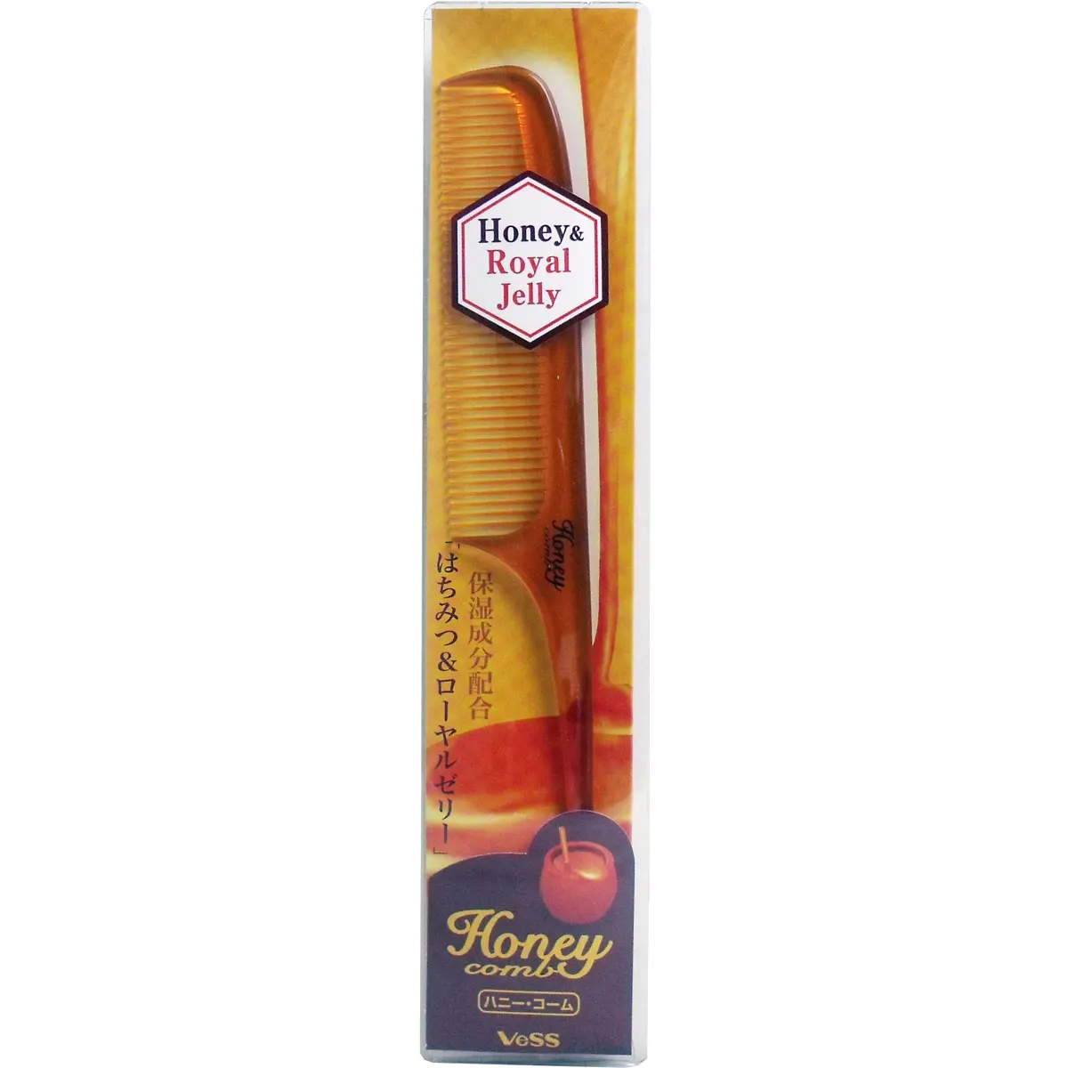Hair comb with moist honey Hair comb brush made in Japan
