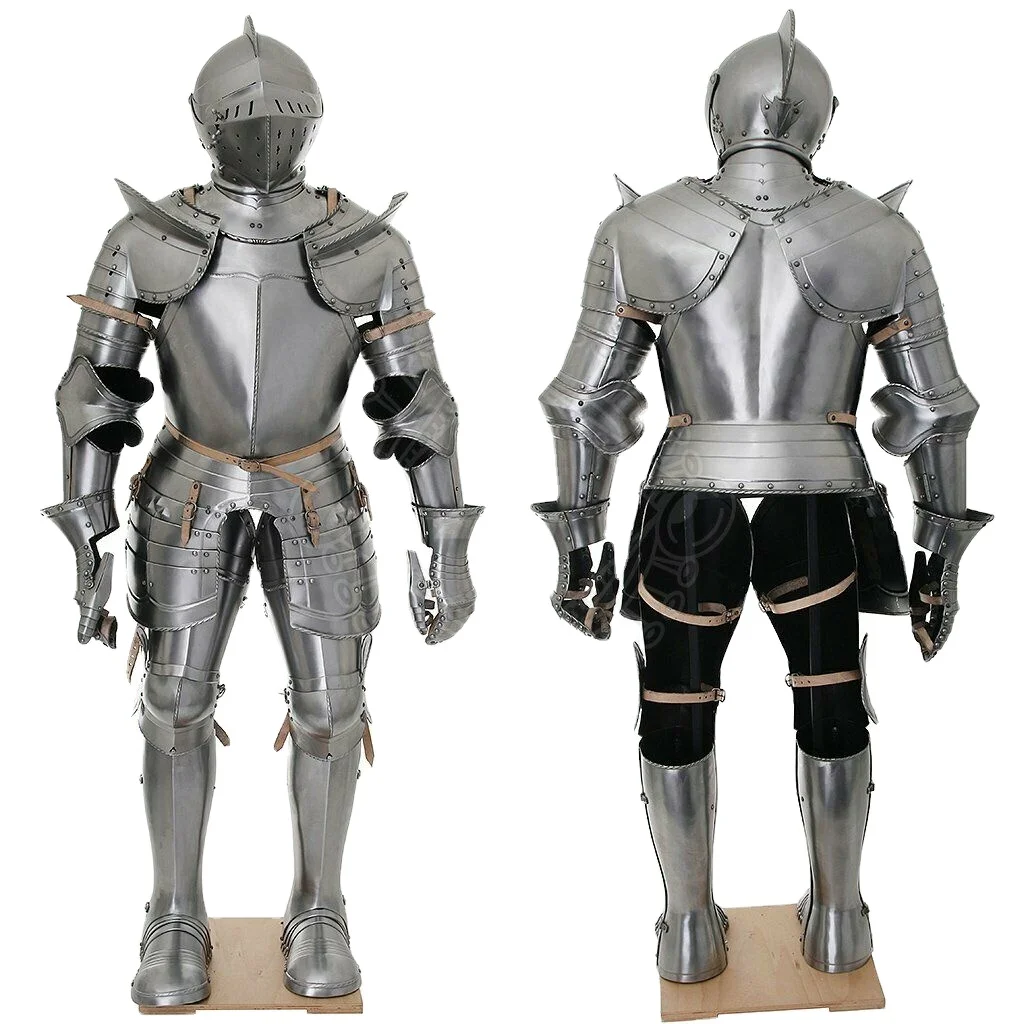 Medieval Templar Medieval Wearable Knight Combat Armor Full Suit With Stand