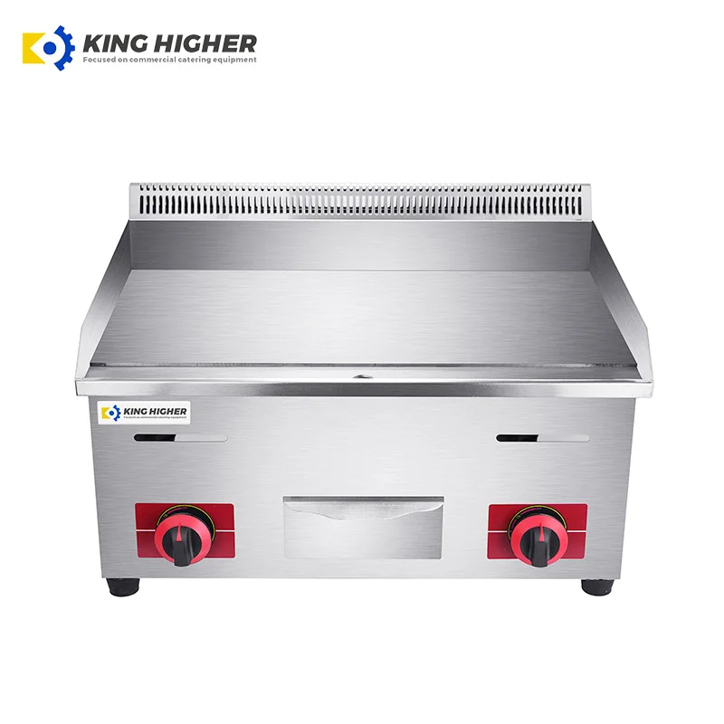 Commercial Table Top Gas Grill Griddle Catering Equipment for Restaurant New Condition Teppanyaki Style Grooved Flat Surface