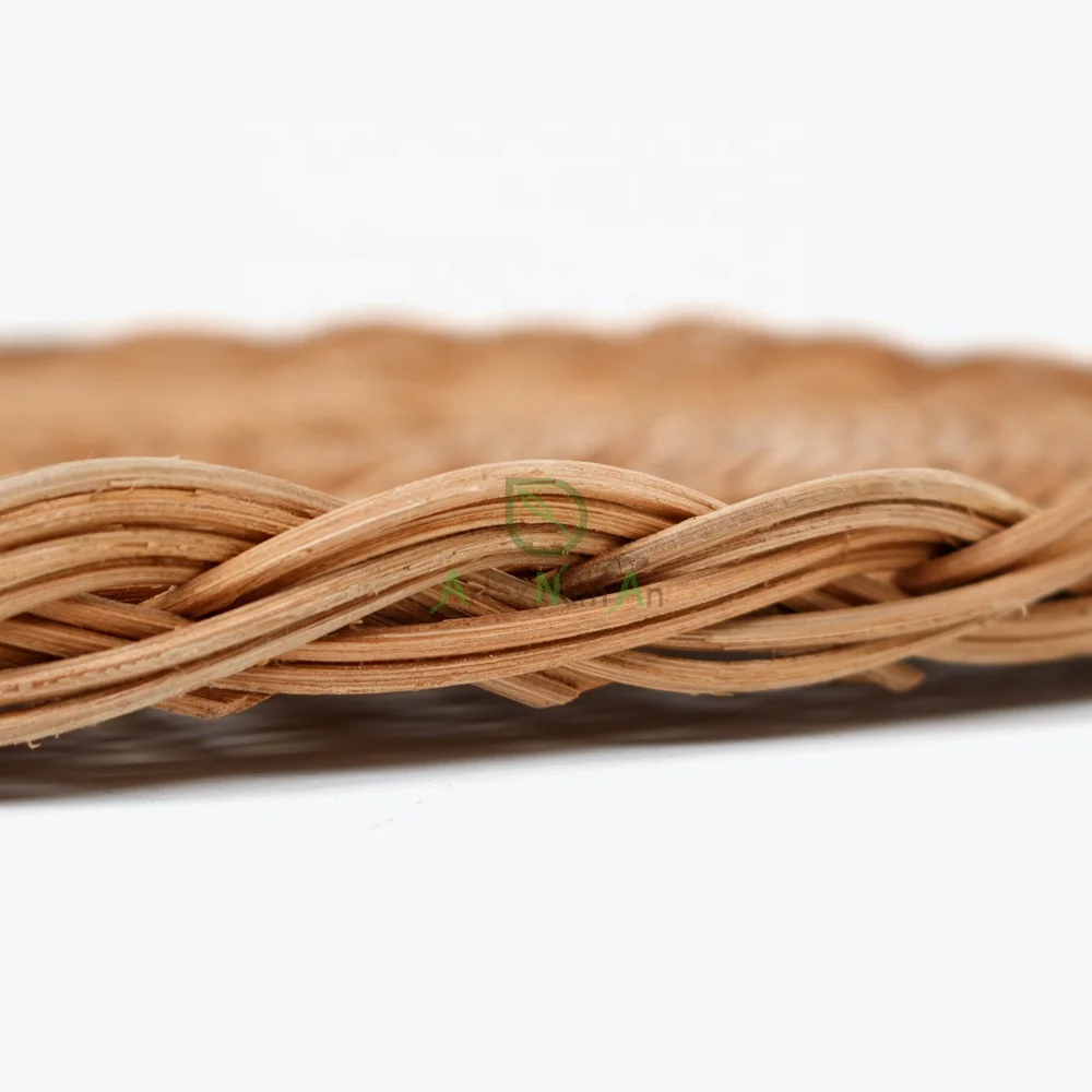 Handmade round rattan placemats table mats/wicker charger plate/woven trivets for hot pots and pans