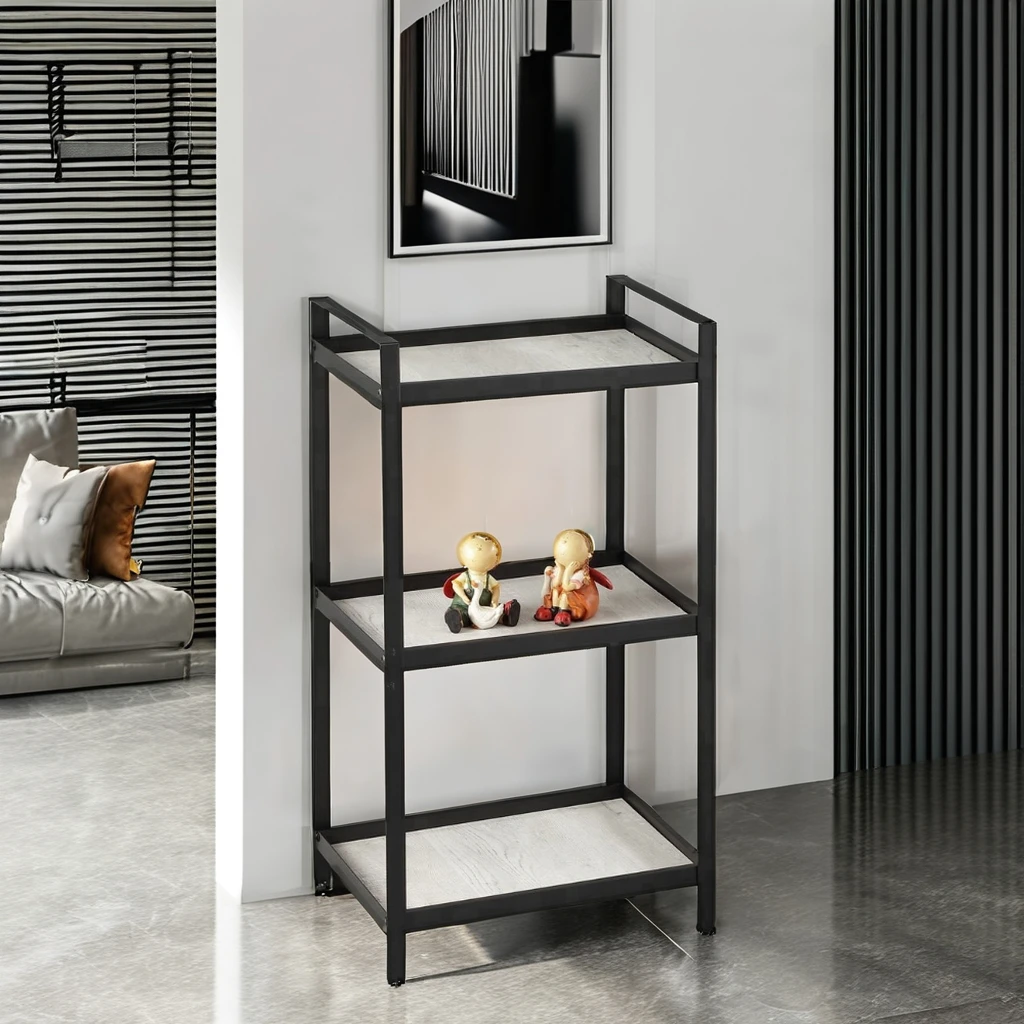 Multi-Application Wooden Book Shelf for Living Room Kitchen Dining Hotel or Apartment Durable Metal Wood Storage Solution