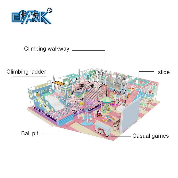 Most Creative Commercial Big Slides Children Indoor Playground For Sale