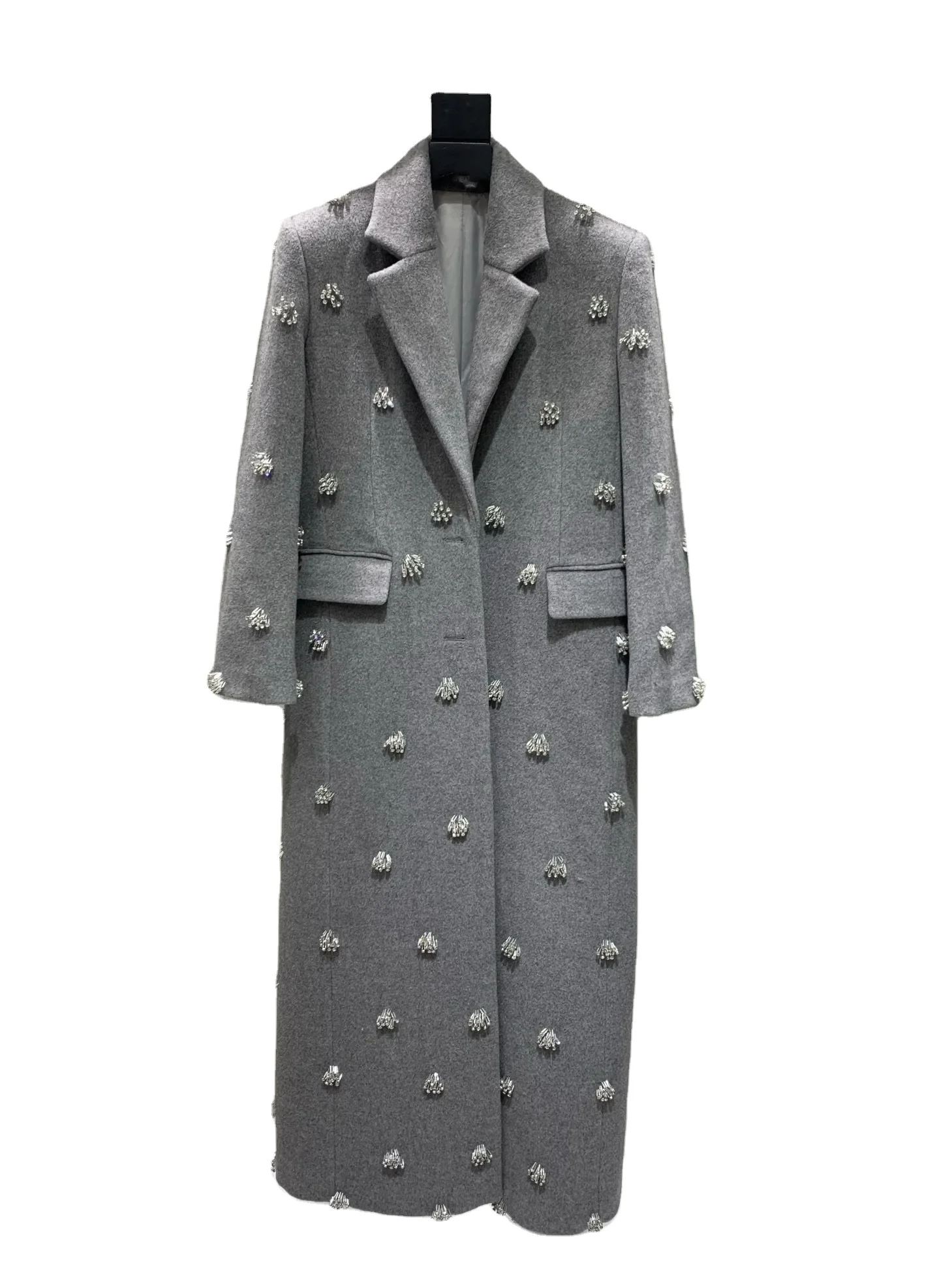 Women Fall Winter 2023 Korean Fashion Loose Cotton Double Breasted Jackets Casual Turn Down Collar Coats  Wool & Blends