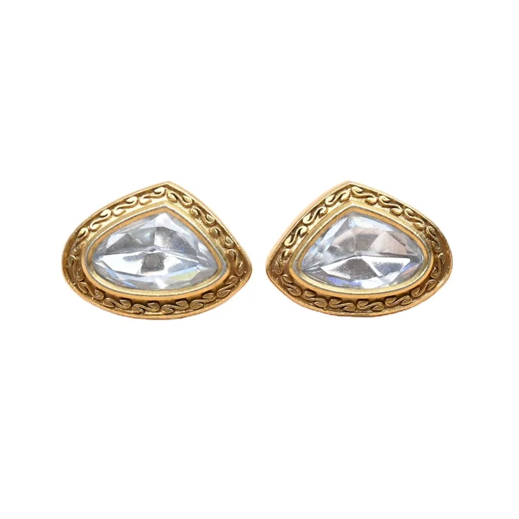 New Arrival Traditional & Contemporary Classic Design Top Selling Timeless Indian Jewelry Polki Earrings at Discounted Price