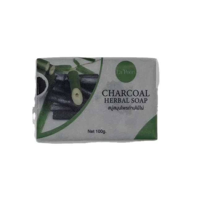 Natural Bamboo Charcoal Herbal Detoxifying Face and Body Bar Soap Handmade Manufacturer From Thailand /OEM WHOLESALE 100 Gram
