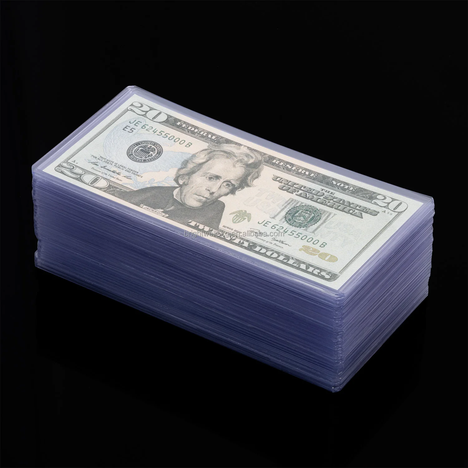 Currency Dollar Bill Holders Plastic Currency PVC Protectors for Regular Bills Money Banknotes Currency Toploader
