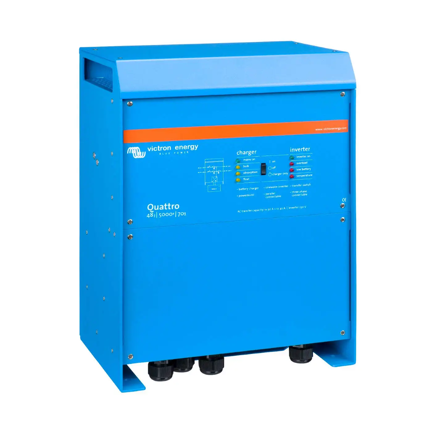 Victron Quattro 230 В инвертор/зарядное устройство-48/5000/70-100/100