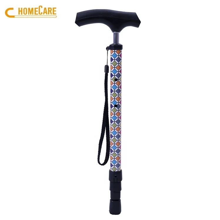 OEM ultralight straight shank telescopic walking cane stick