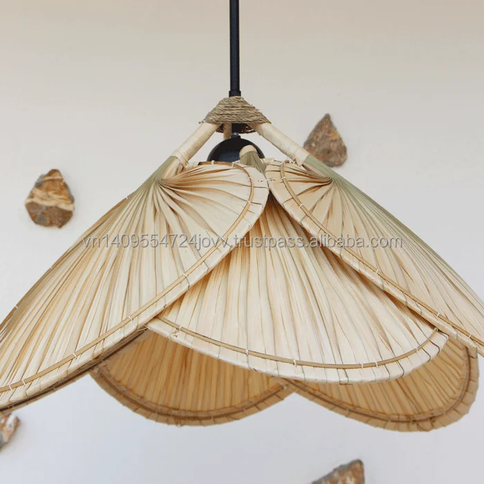 Натуральный абажур из пальмовых листьев/Бохо дизайн кулон свет/украшение сделано во Вьетнаме