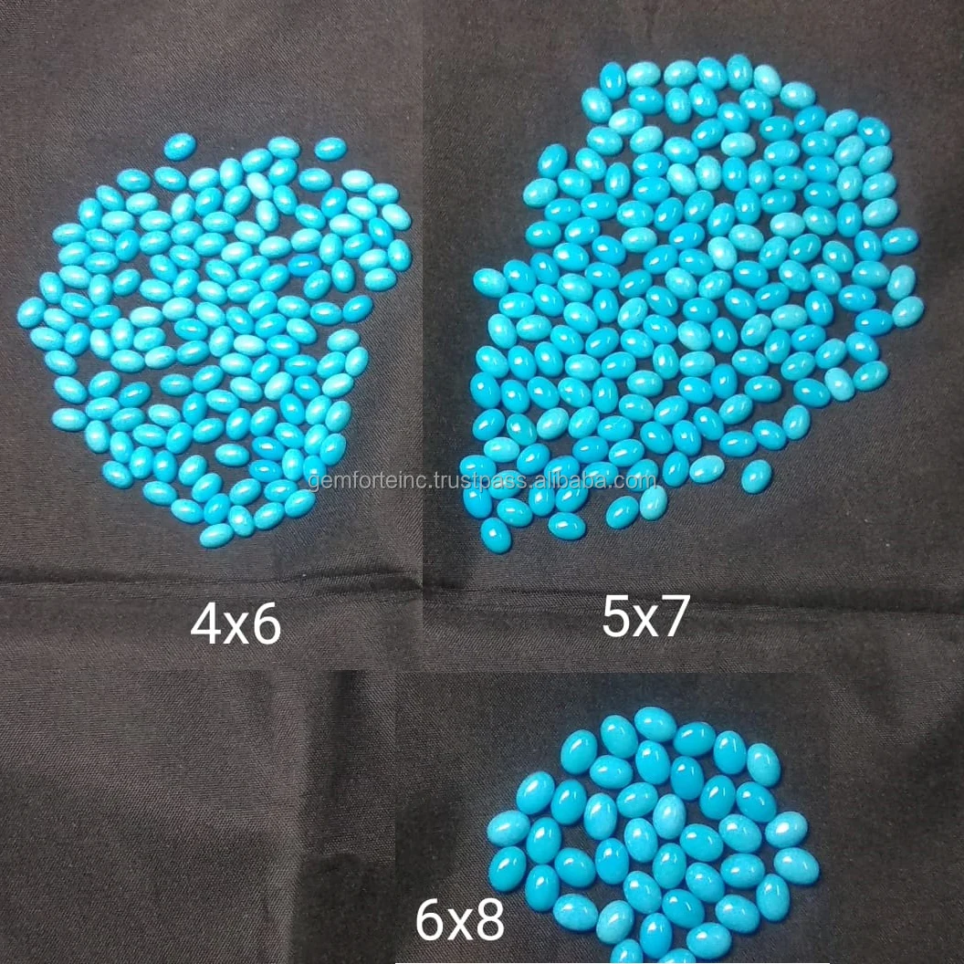 Natural Arizona Turquoise Oval Pear Shape Cabochon Free Sizes Loose Gemstone High Quality Jewelry Making Stone Blue Turquoise
