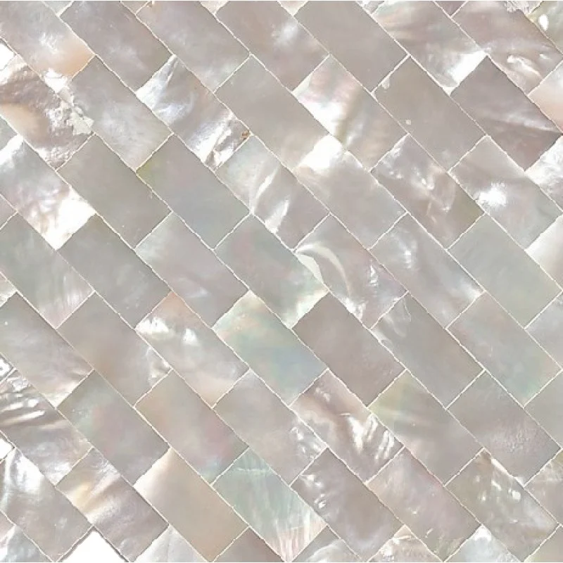 Black Lip Mother Of Pearl Brick Shell Tile For Home Interior