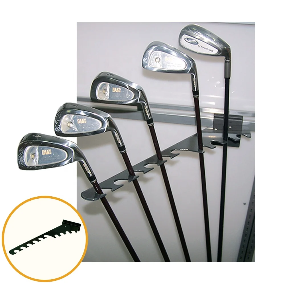 Golf club garage rack retail store exhibition quality metal shelving racks outdoor putter stand