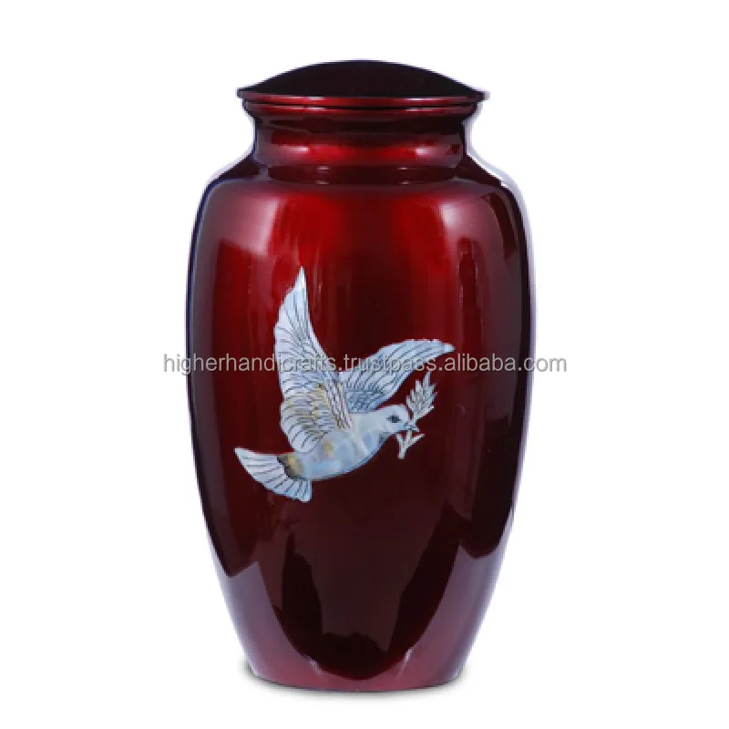 Elegant Purple Cremation Urn for Ashes Aluminium Adult Urns for Human Ashes Customized Sizes Wholesale Burial Funeral Supplies