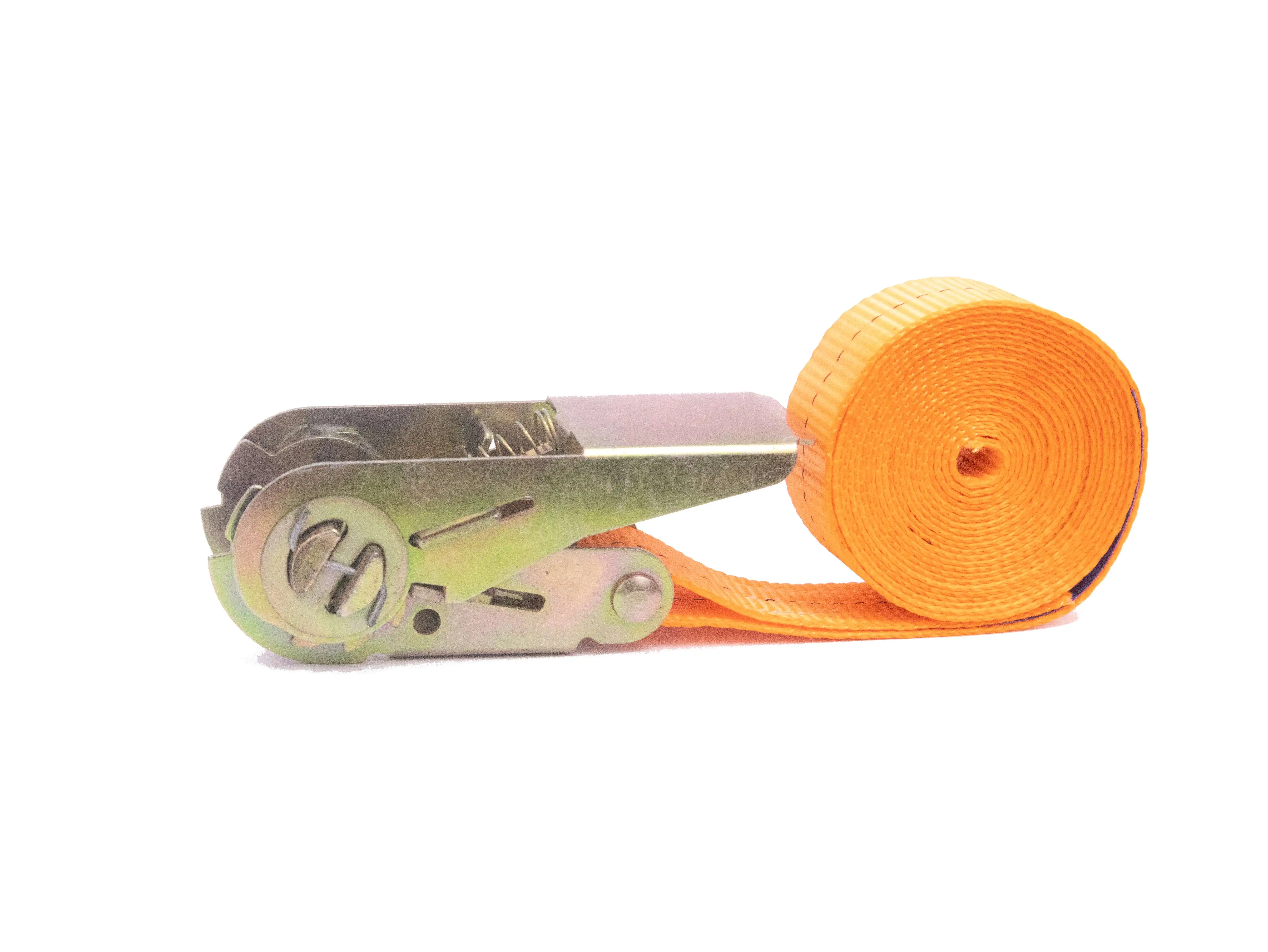 High Quality 25mm Orange Ratchet Tie down Strap with Metal Handle 10m 2 Inch Certified GS Top 1 Supplier from Vietnam No Hook