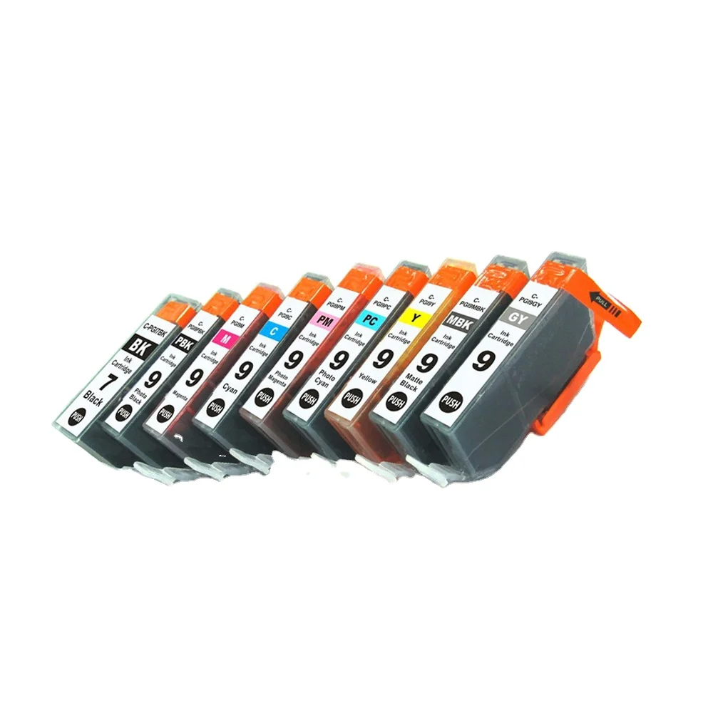 Tatrix PGI-7BK PGI7BK PGI-9 PGI9 PGI9BK PGI9C PGI9M PGI9Y Color Compatible Printer Ink Cartridge for Canon MX7600 iX7000 Pro9500
