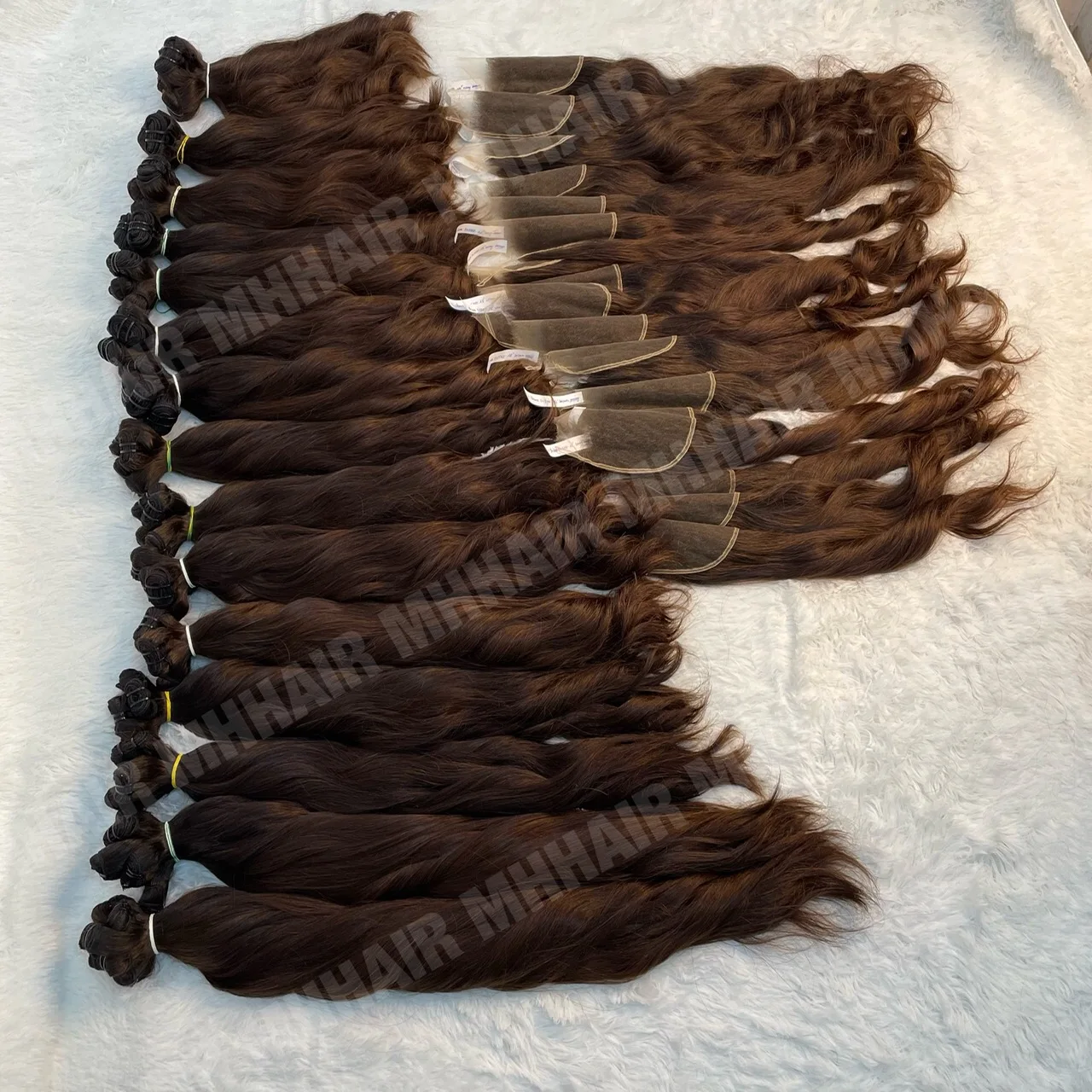 MH Trust 100% Vietnamese Human Hair Weft Extensions Hot Selling Wave Style Bundle Virgin Raw Hair for Braiding HD Lace