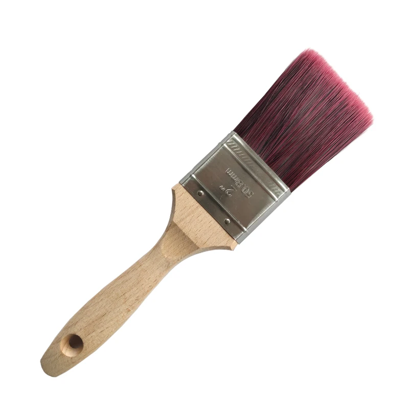 Synthetic Paint Brush Popular High Quality Painter Tools American Angle Short Red Wood Painting Tools