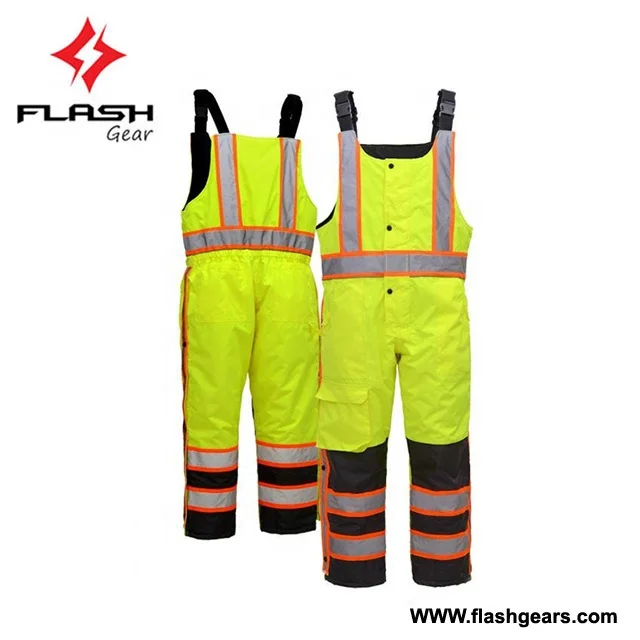 New Best Customized Bib Pant Made Of Custom Fabric Industrial Workwear Safety Clothing Working Pant Fluorescent Bib Overall