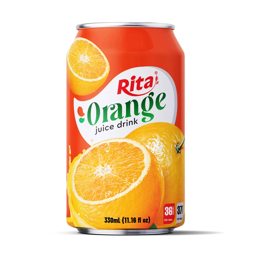 Fruit Juice Drinks 11.16 fl oz Can with Orange Flavor Beverage Refresh Drink Pure Juice OEM ODM Private Label