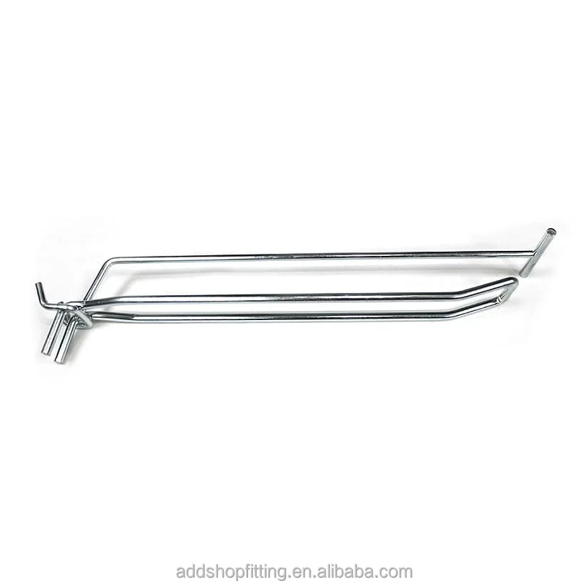 Pegboard zinc display euro hook for Supermarket Stationery store