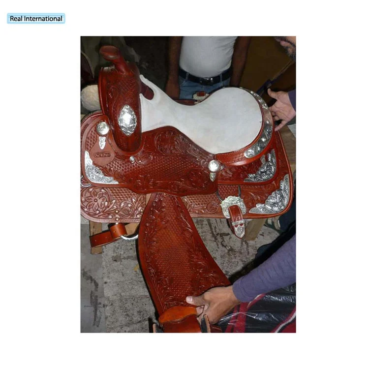 Bulk Supplier Superb Quality 100% Genuine Leather Western Horse Saddle Ready To Export Bulk Quantity