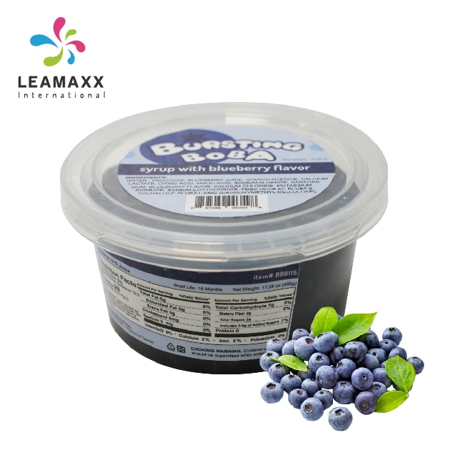 Taiwan Bubble Tea Shop Wholesale 490g Mini Tub  Instant Pomegranate Bursting Boba Popping Boba Juice Ball