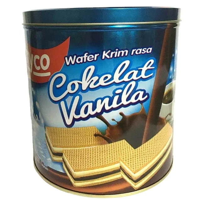 Hot Sell Biscuit Wafer Cream Tinned Bucket Pandan,Chocolate,Double Flavour ( 6pcs x 350gr ) Merryco - OEM