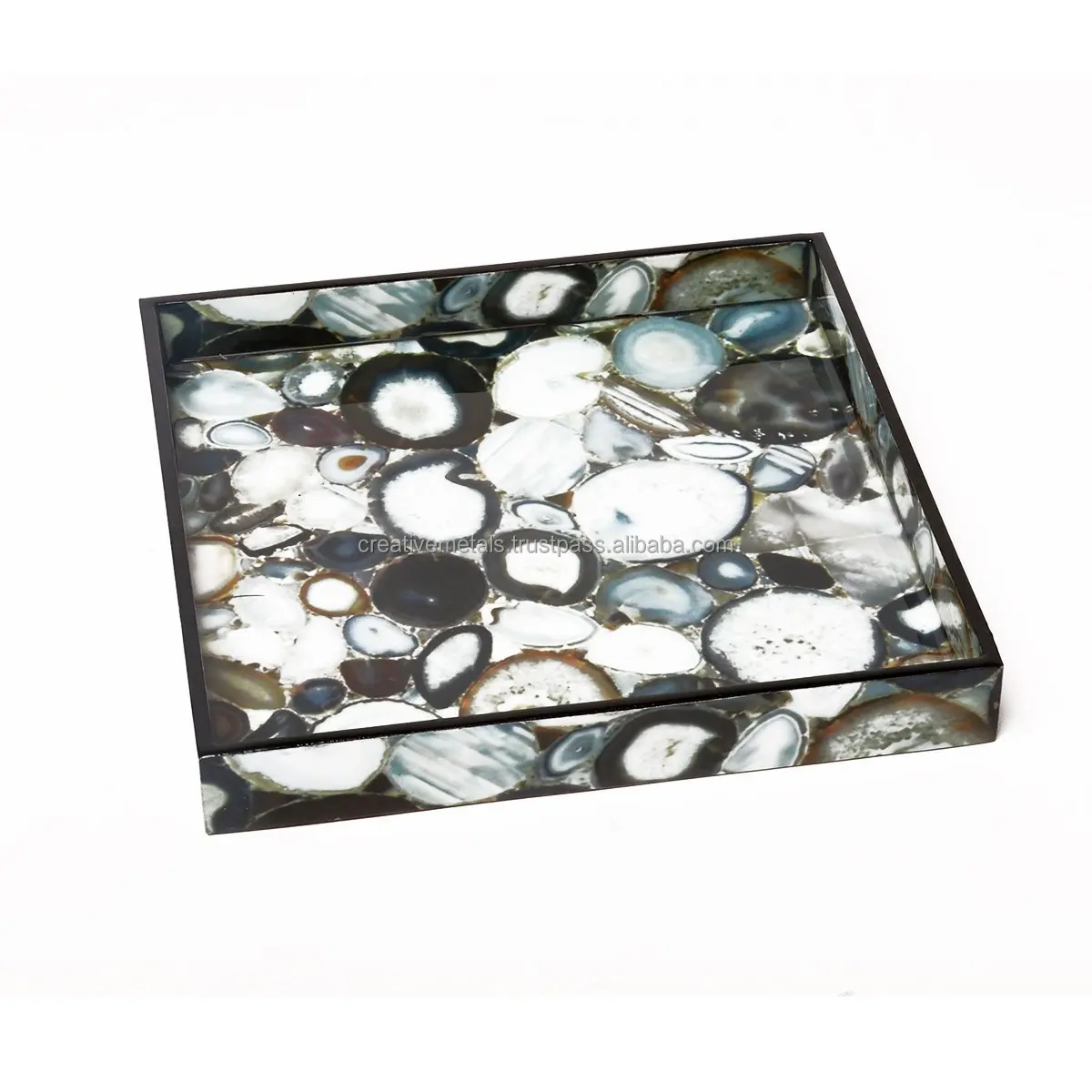 Декоративный поднос для хранения из МДФ с ручкой