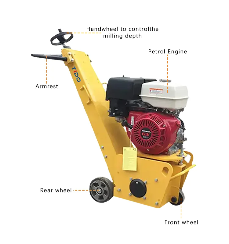 Factory direct sales electric concrete surface scarifier asphalt pavement milling machine