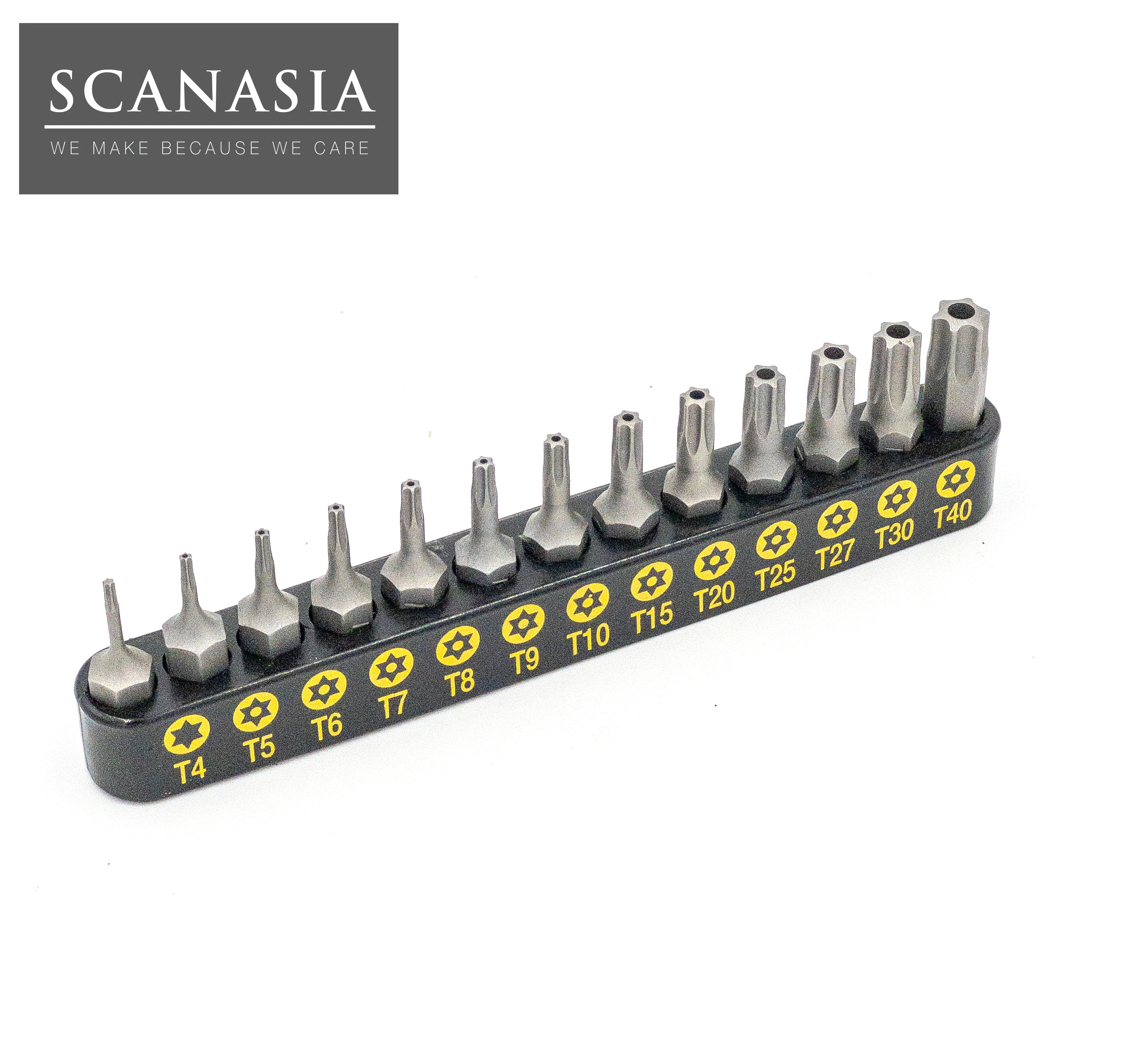 Taiwan Made Magnetic High Quality Star Security Torx  Bit Set T5-T40 with sleeve