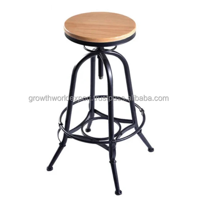 Industrial Bar Stool Cafe Chair & Iron stool for Kitchen & Hotel Furniture Affordable best Bar furniture 2024 Metal bar chair