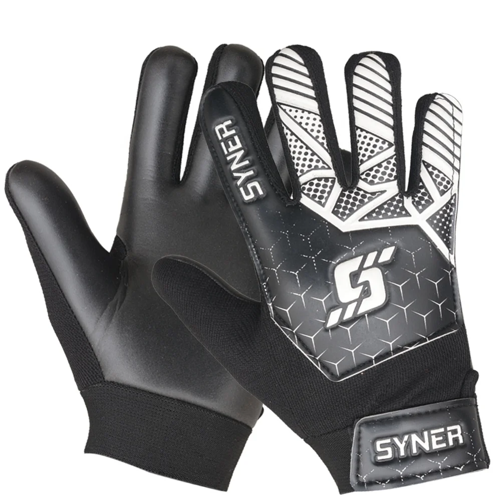 Custom Soccer Goalkeeper Gloves for Kids Boys Children Youth Football Strong Super Grips Protection kids Goalie Gloves