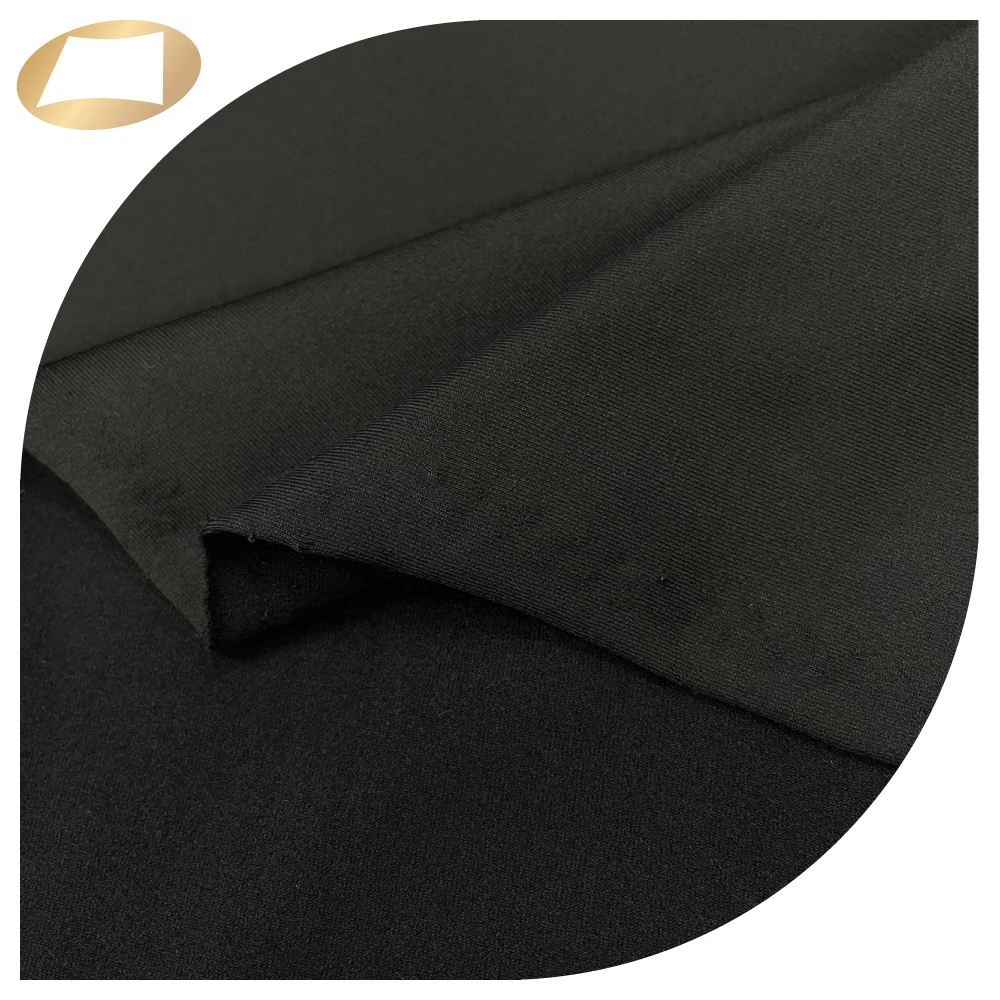Polyester black spandex brush peach skin fabric for yoga pants 260gsm
