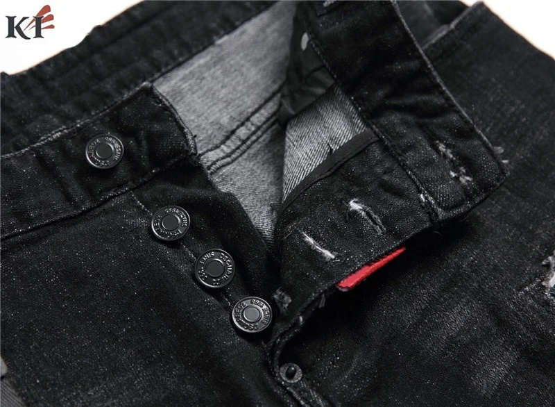 OEM Vintage Men Slim Fit Jeans Pant Straight Casual Quality Cotton Waxed Denim Pants USA