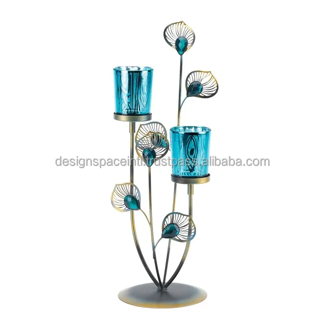 Most Stylish Metal Glass And Acrylic Candle Stand Holder with affordable price