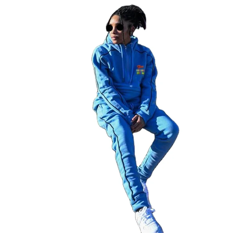 2022 Winter tracksuits men plain sweat suit heavy weight cotton sweatsuit fleece tracksuit set for men hip hop tracksuit