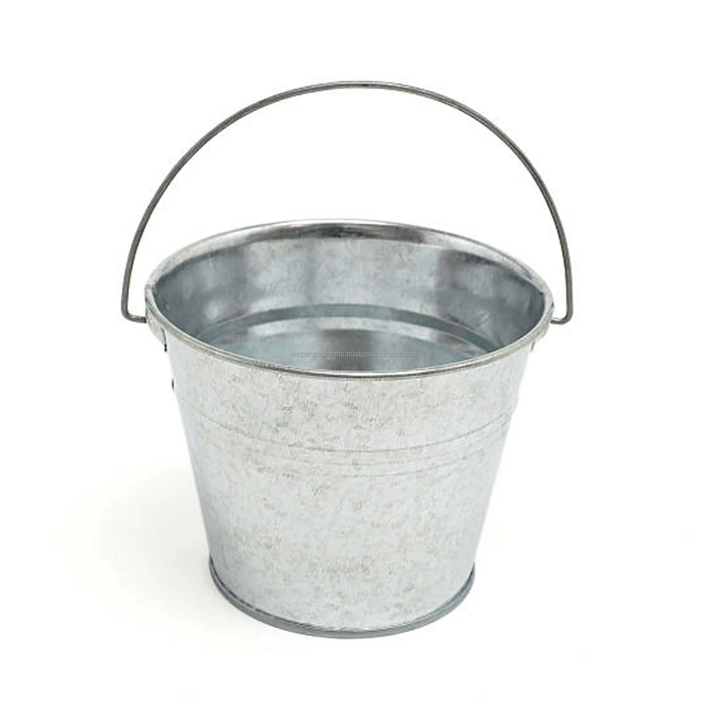 Galvanized Finished Ice Bucket European Style Ice Bucket Ice Cube Barrel Metal Handmade
