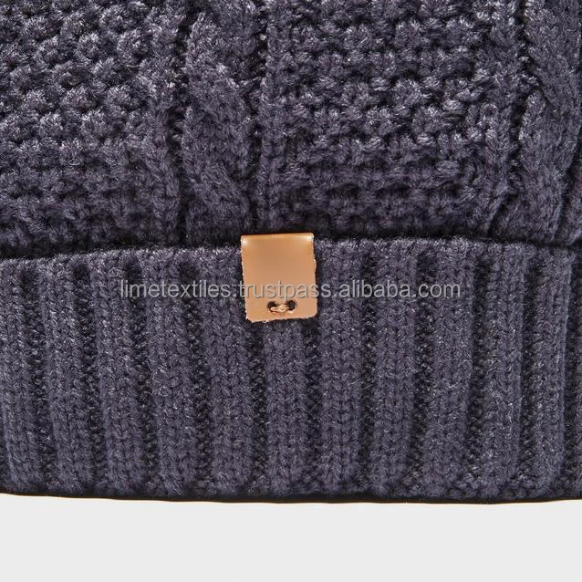 New design winter hats beanies silk lined beanie hat with satin lining / Custom caps with label and silk lining beanies