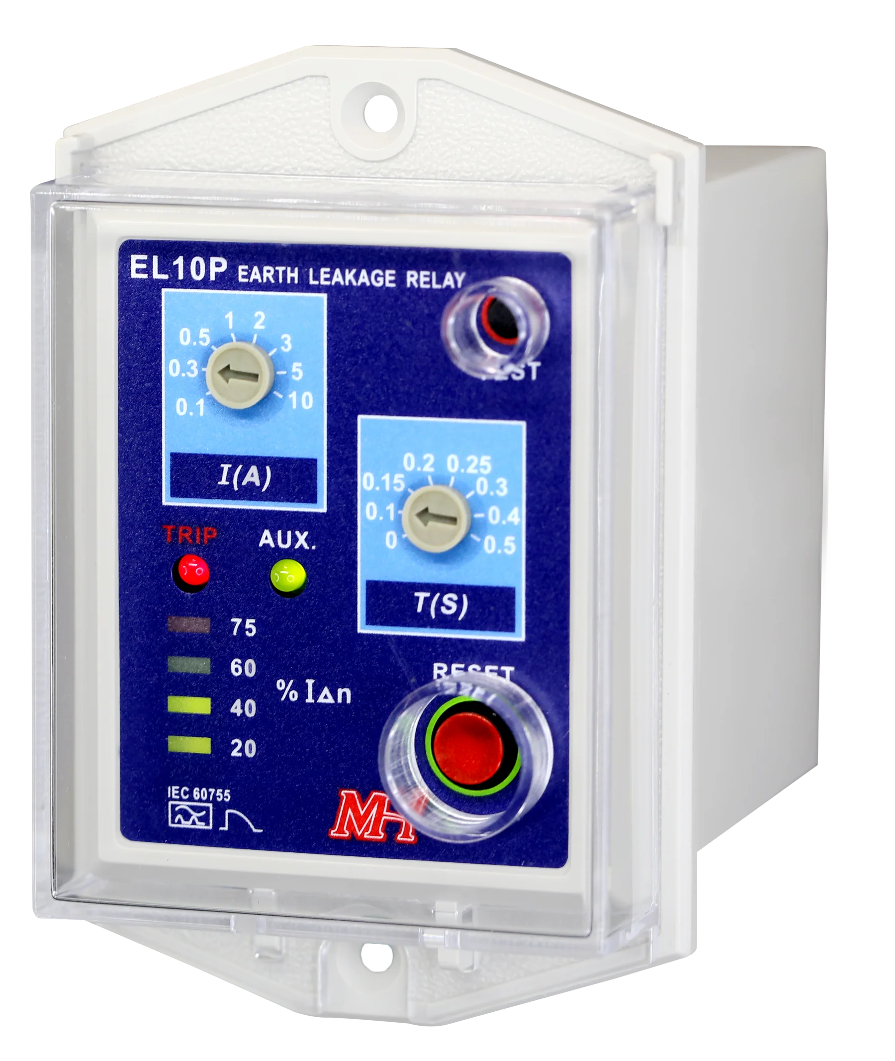 MH Earth Leakage Relay EL 03P & 10P & 30P Residual Current Device Rated Residual Operating Current 0.03 to 30A