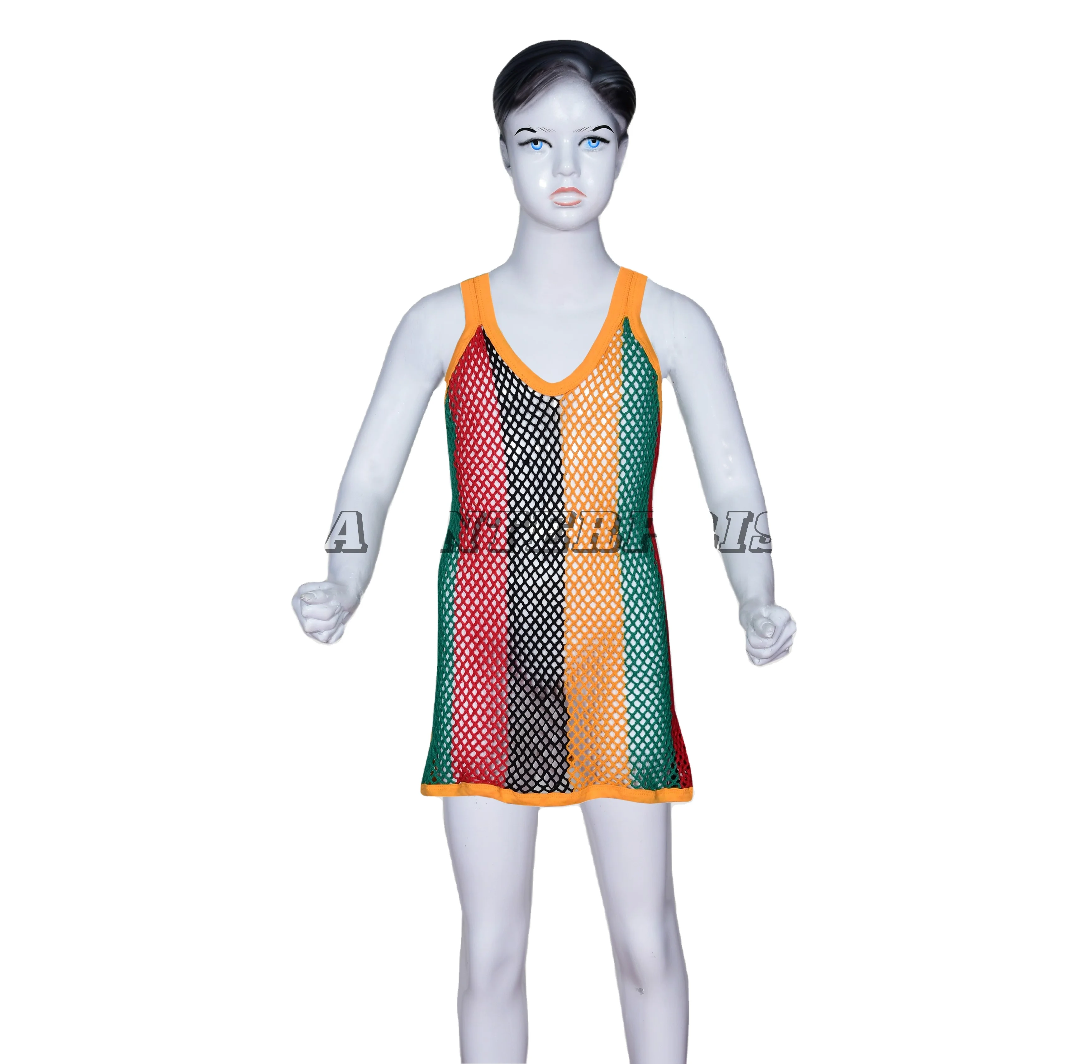 Детский сетчатый жилет в новом стиле, майка в карибском стиле раста, модный топ для мальчиков из джерси и Ямаки