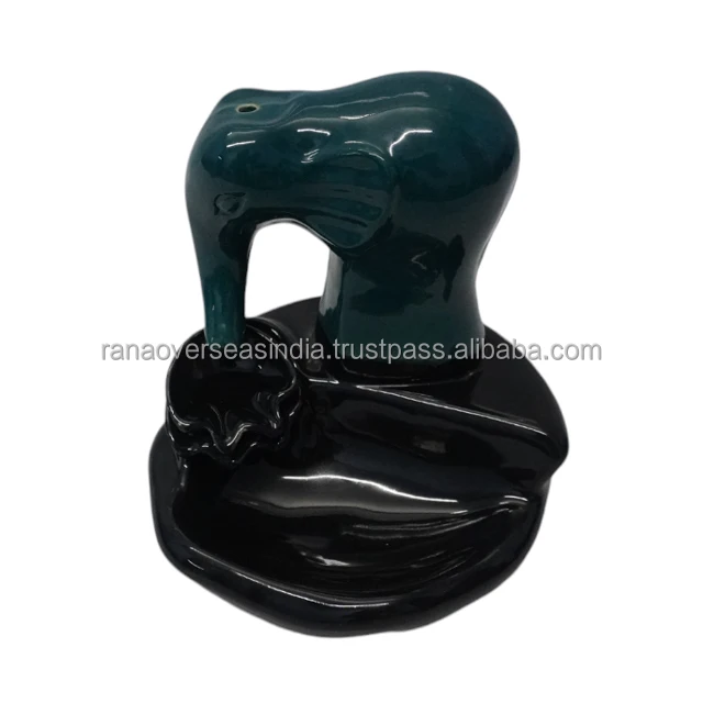 Оптовая продажа высококачественный керамический держатель для ладана с водопадом слон ладан водопад фонтан отлично подходит домашнего декора дзен