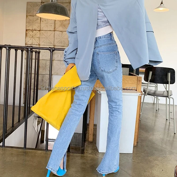 
Top Fashion Hot Sale Breathable Custom made top quality Low Rate women denim pant 