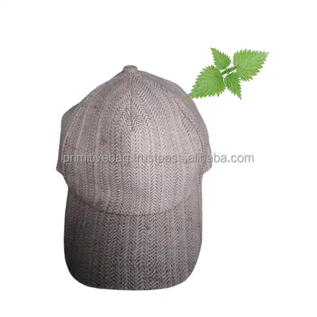 Unisex DAD 6-Panel Eco Organic Hemp Nettle Fabric Cap Casual Fashion Baseball Trucker Design Mountaineering Cycling Custom