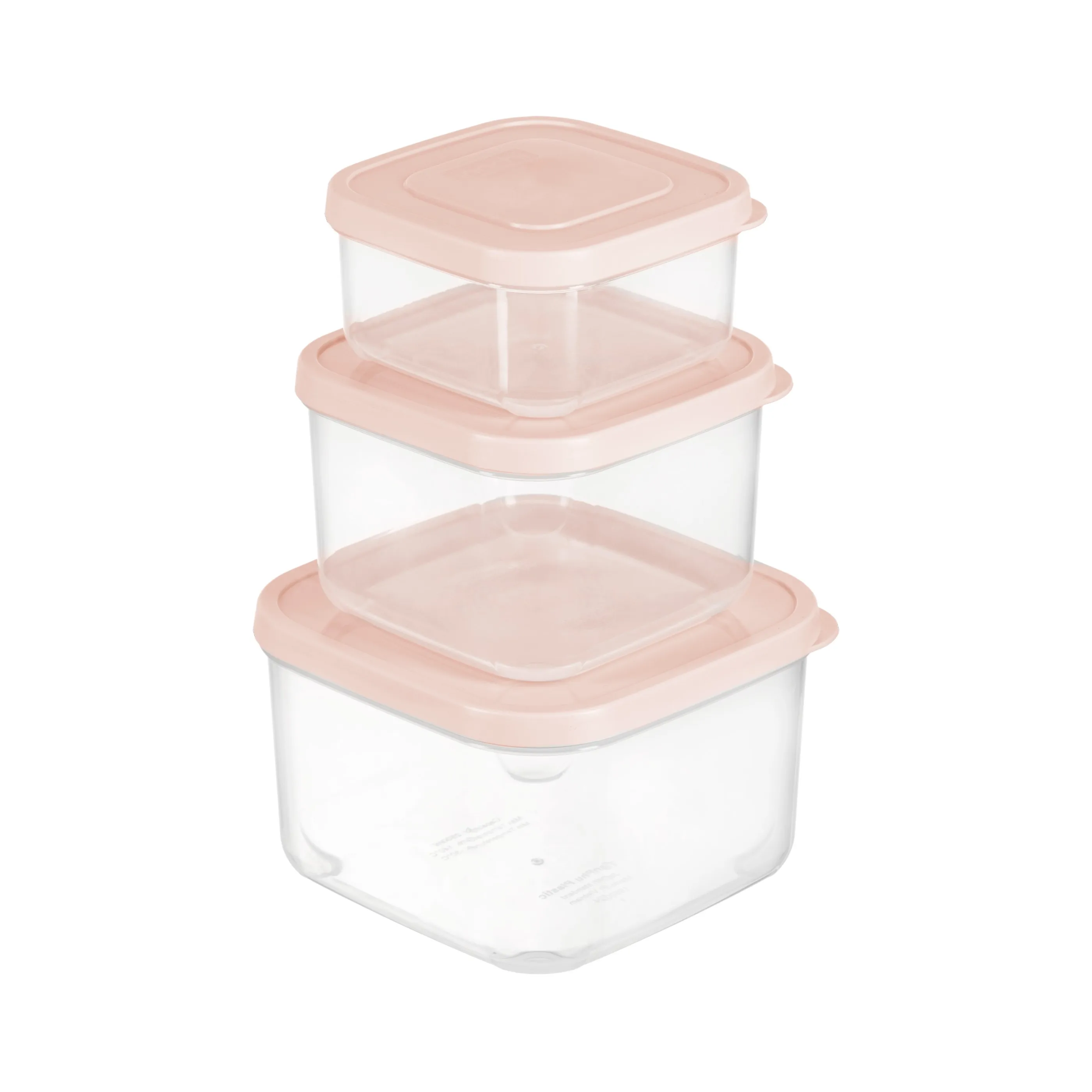 Best Quality Hokkaido square Food Storage Container Set 750-1500-2500 ml PP Plastic Odorless Temperature Resistant Preserve Food