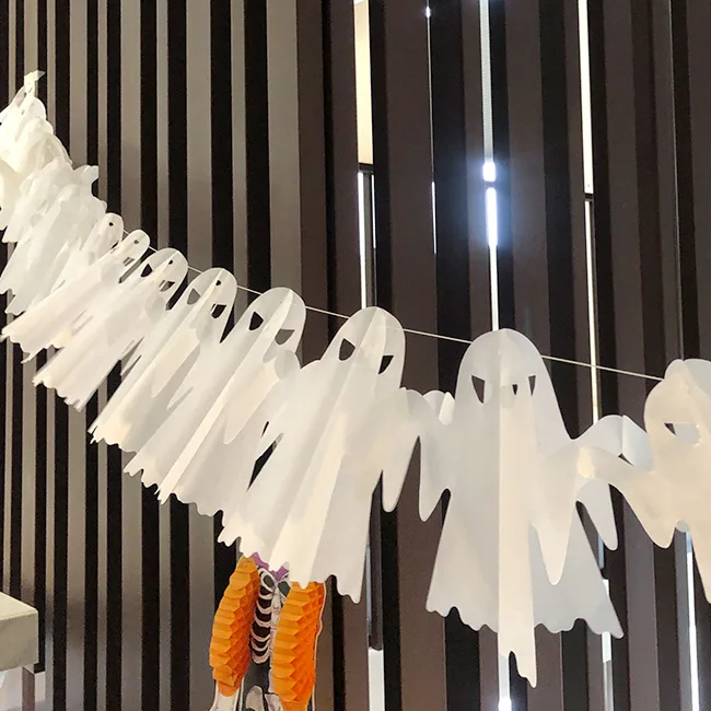 Halloween Decorations Ghost Paper Garland 12 FEET CE-6644