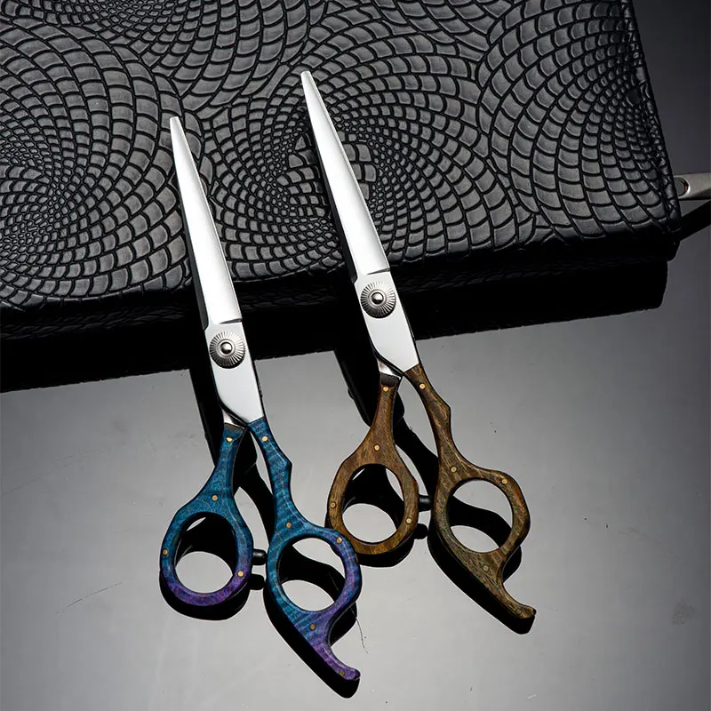 Scissors Hai Japan 440C Professional Hairdressing Scissors  Wood handle Hair Cut Barber Scissors