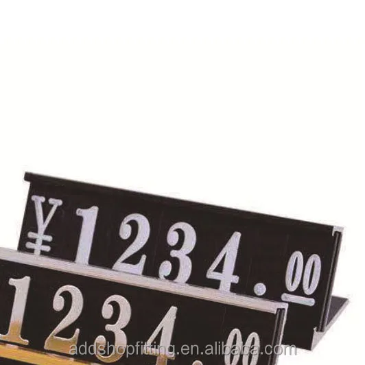 Customized Aluminium Gold price cubes stand for jewelry price display tags