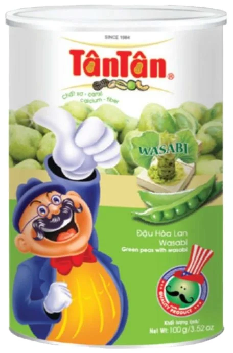PRODUCT Snacks FROM VIETNAM BY TAN TAN COMPANY BRAND THAT IS GREEN PEAS WITH WASABI WITH OEM PACKAGING  OEM QUALITY